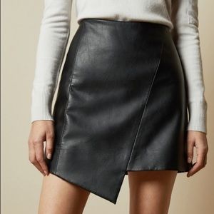 Faux leather skirt